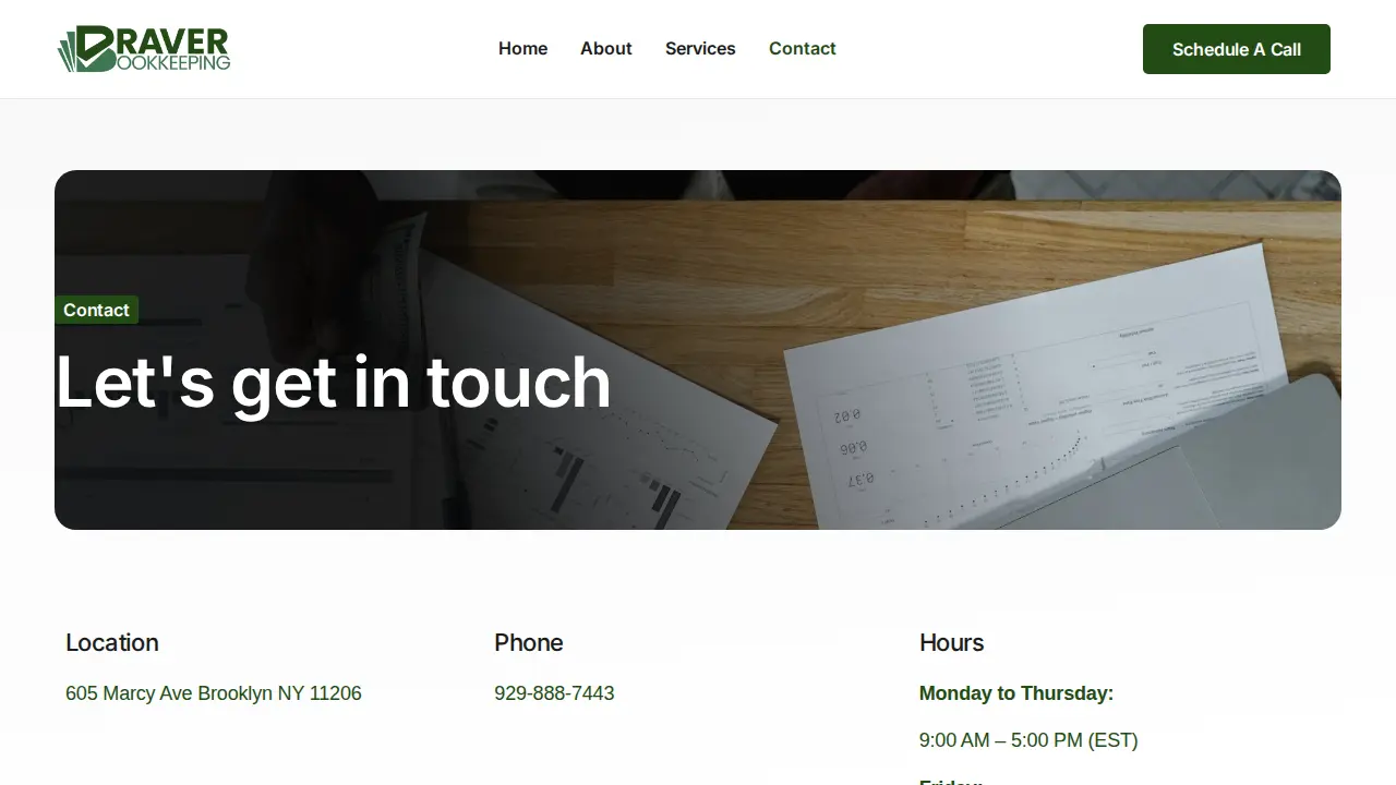 Braver Bookkeeping page