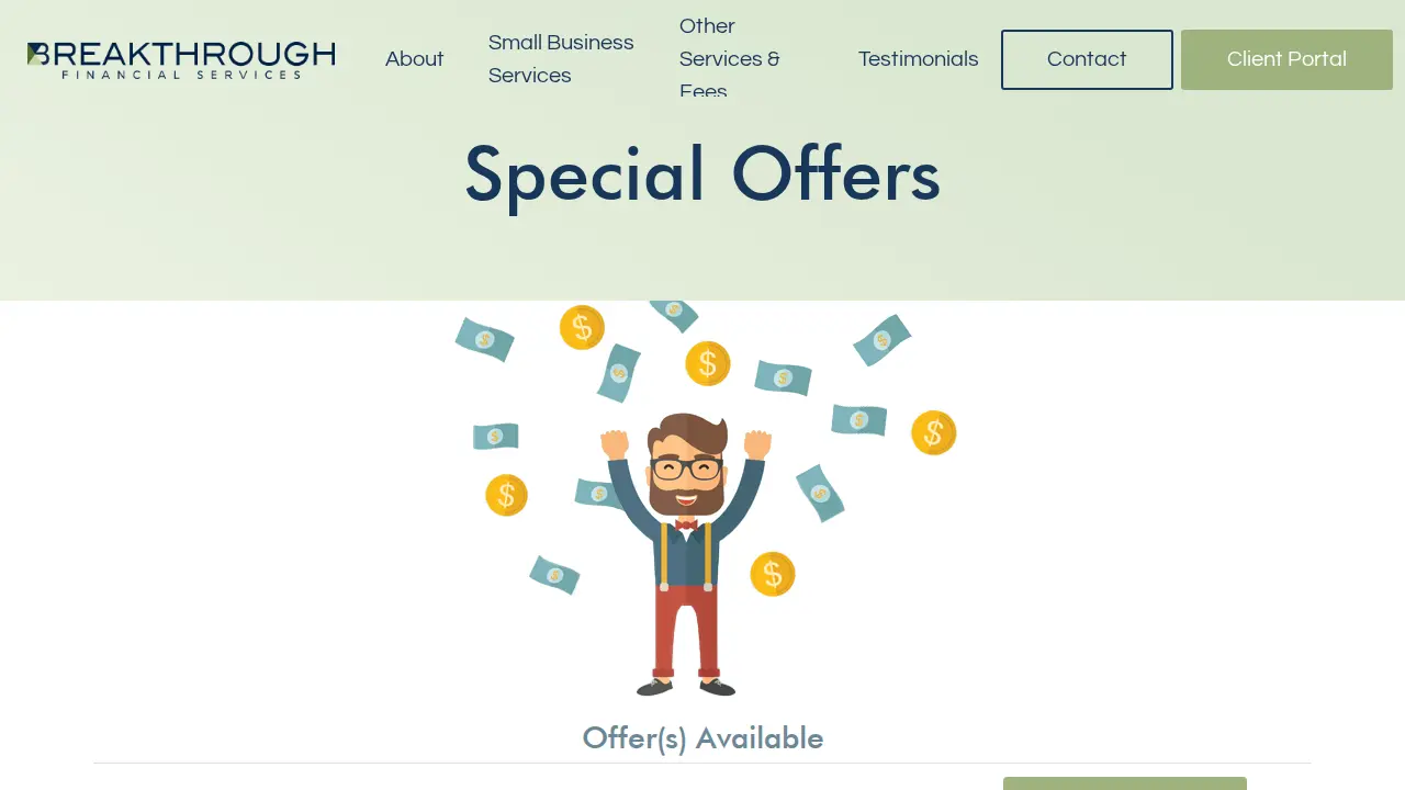 Breakthrough Financial Services page