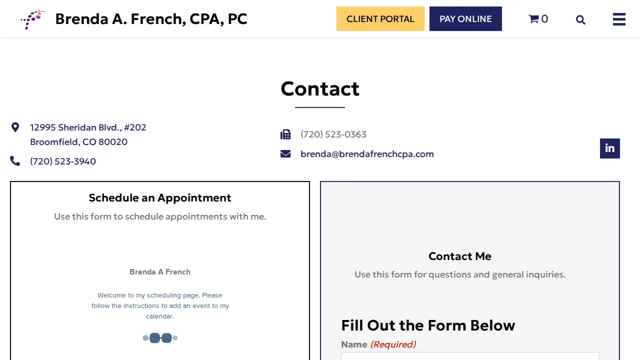 Brenda A. French, CPA, PC page