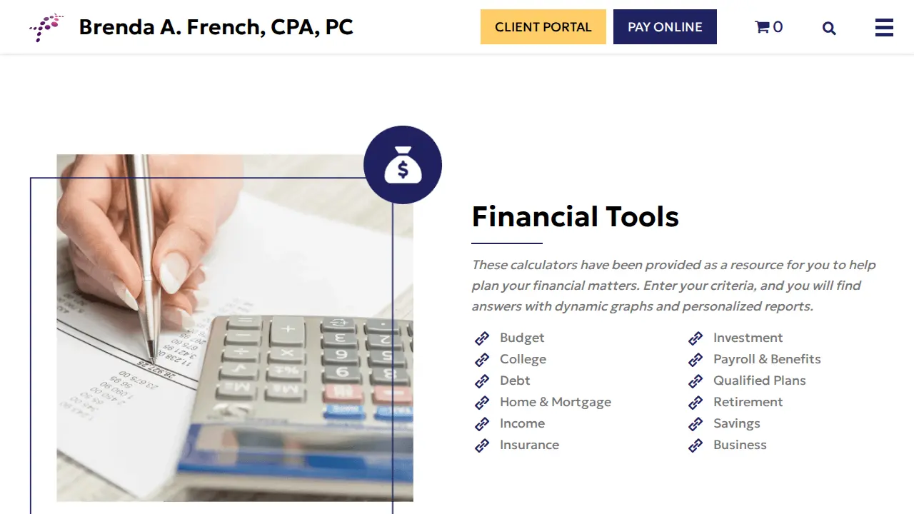 Brenda A. French, CPA, PC page