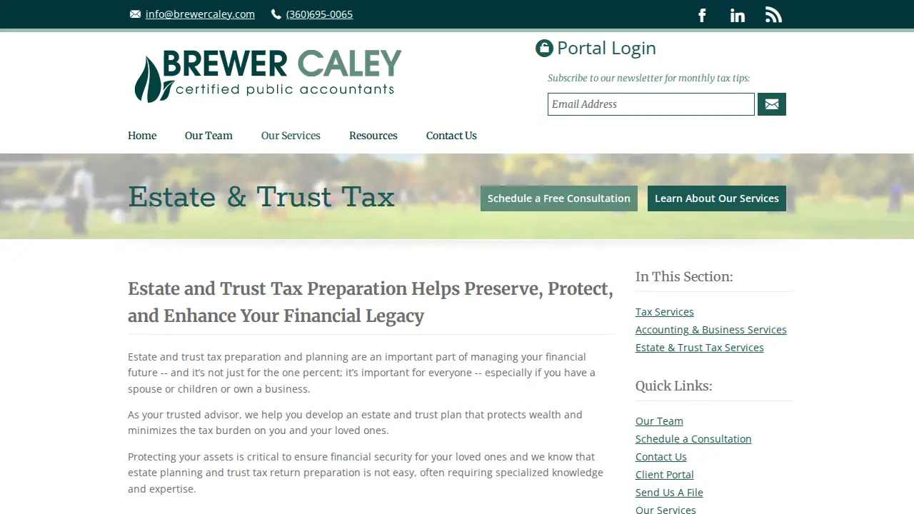 Brewer Caley CPAs page