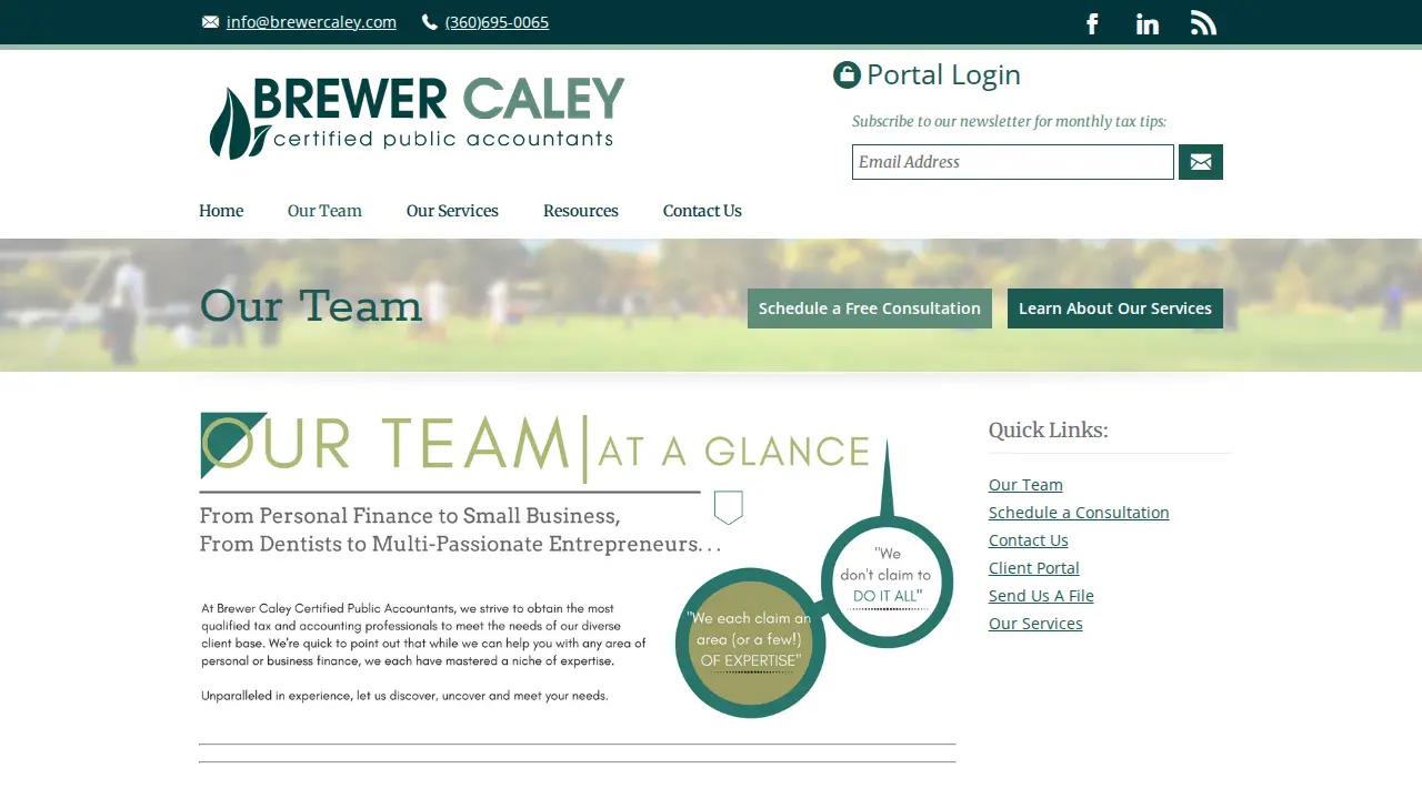 Brewer Caley CPAs page