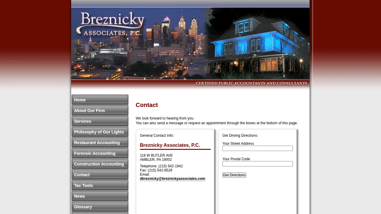 Breznicky Associates PC page