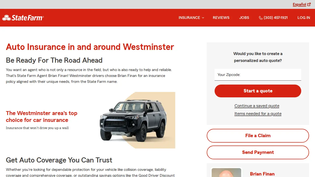Brian Finan - State Farm Insurance Agent page