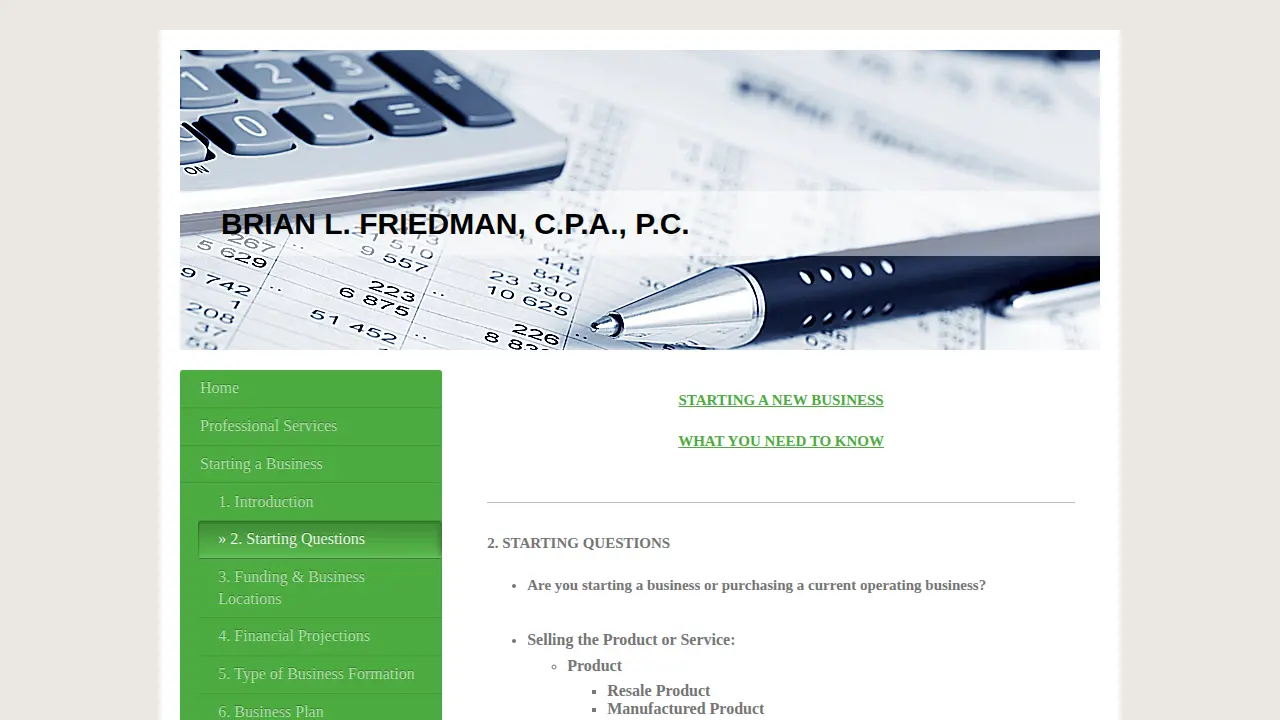 Friedman Brian L Cpa page