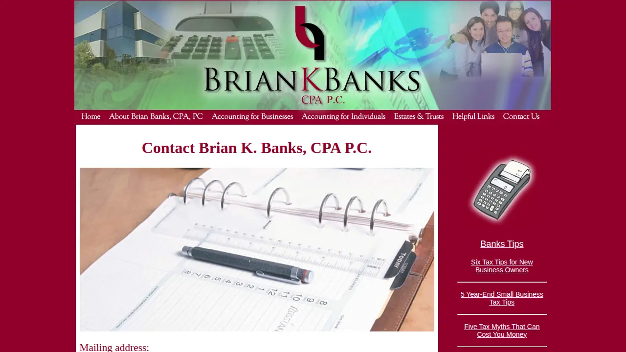 Brian K. Banks, CPA P.C. page