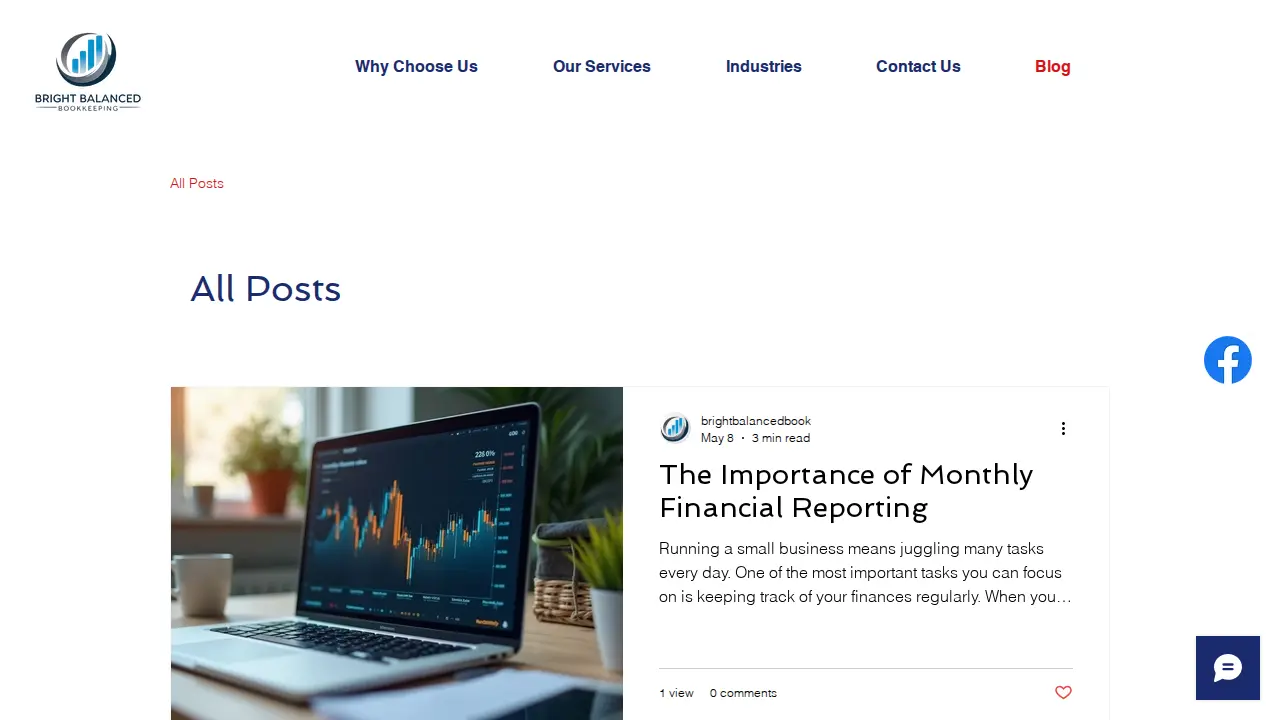 Bright Balanced Bookkeeping page