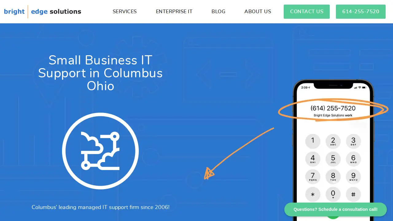 Bright Edge Solutions website