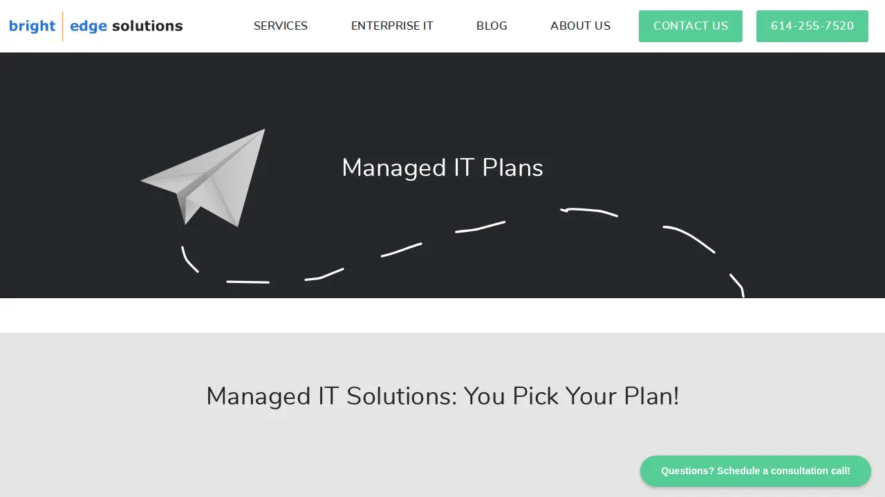 Bright Edge Solutions page
