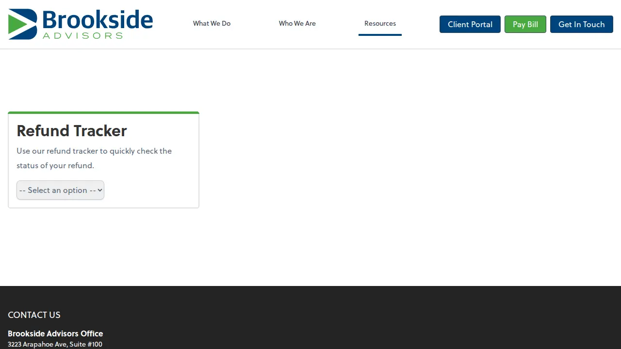 Brookside Advisors page