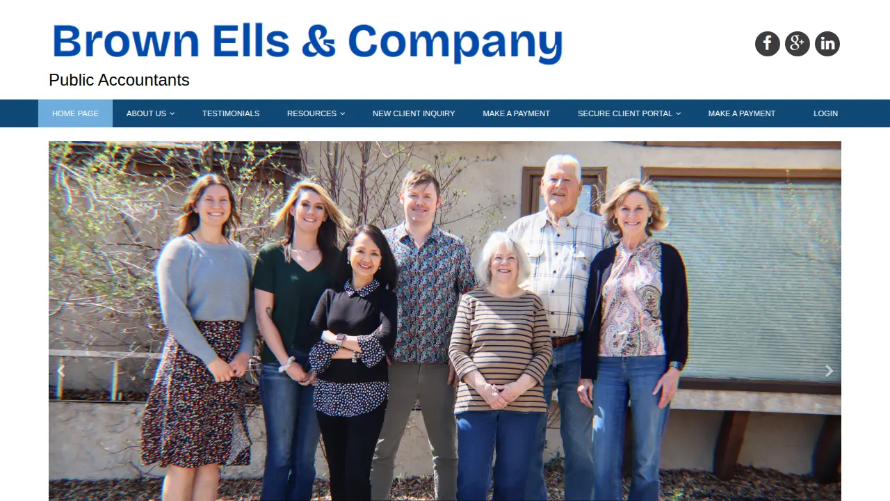 Brown, Ells & Company page