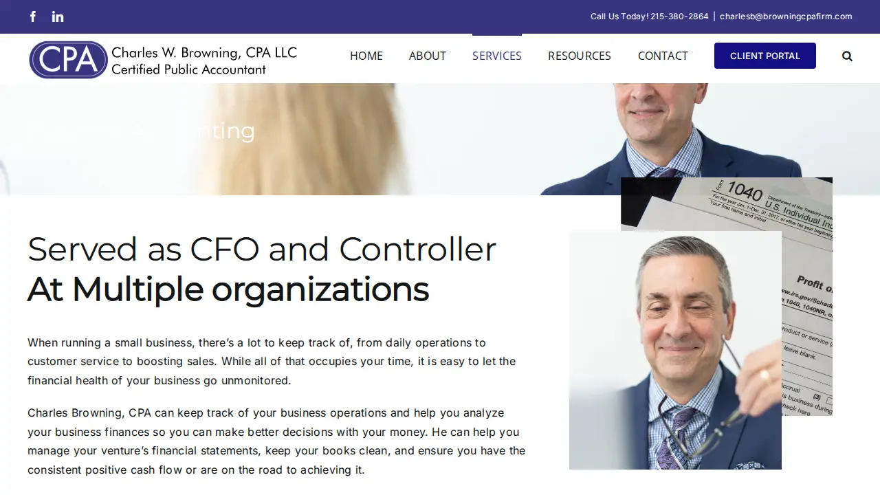 Charles W. Browning, CPA page