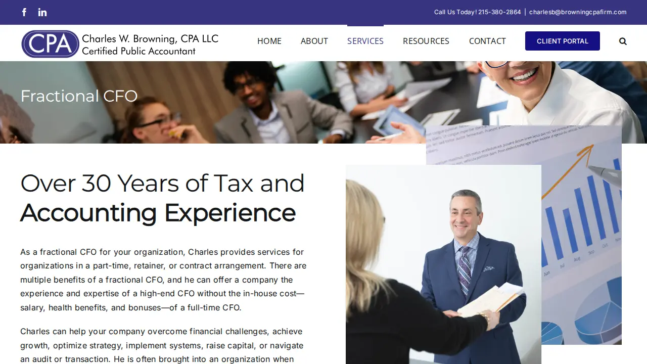 Charles W. Browning, CPA page