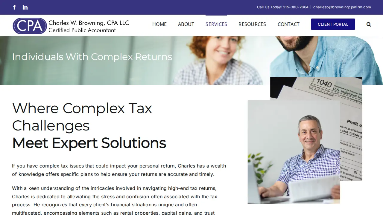 Charles W. Browning, CPA page