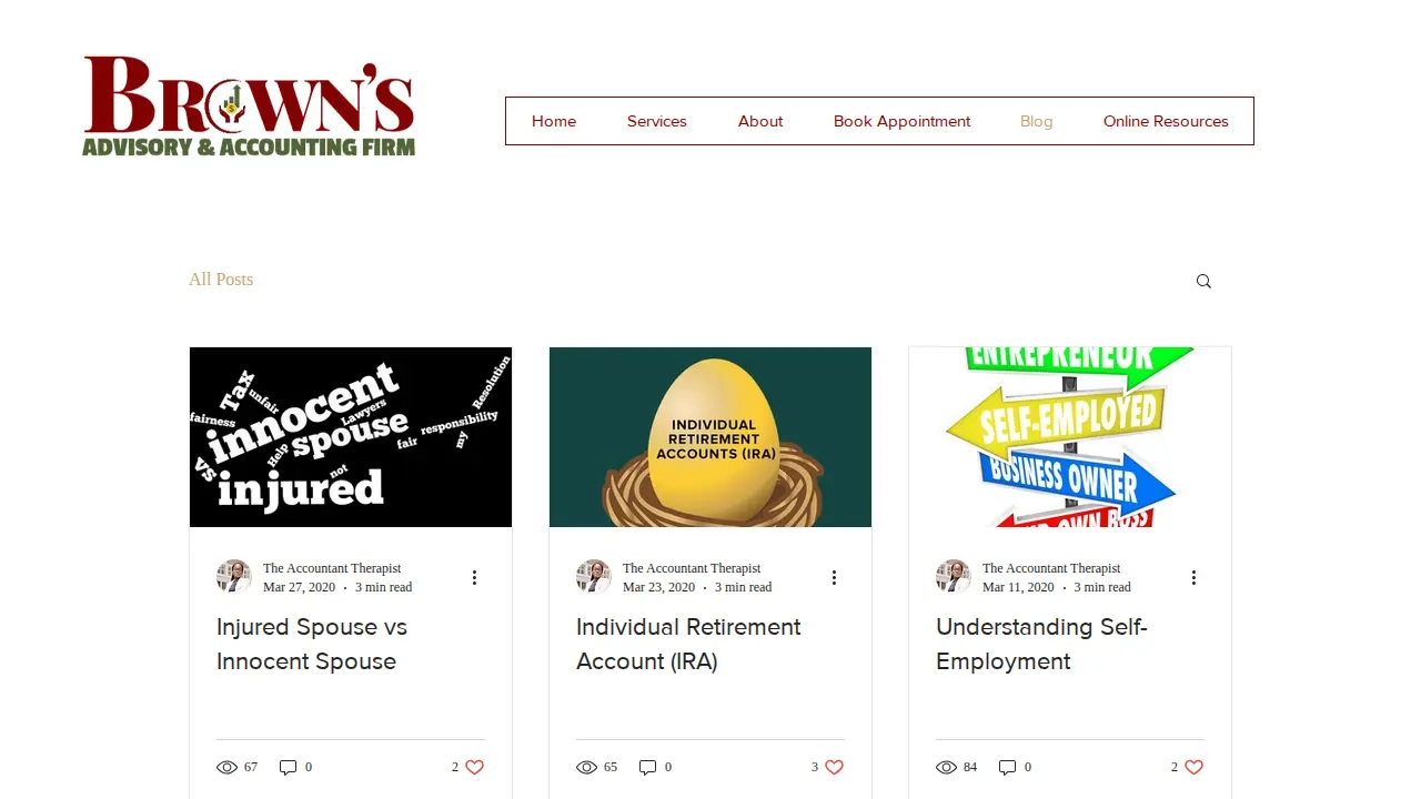 Brown's Advisory & Accounting Firm Inc. page