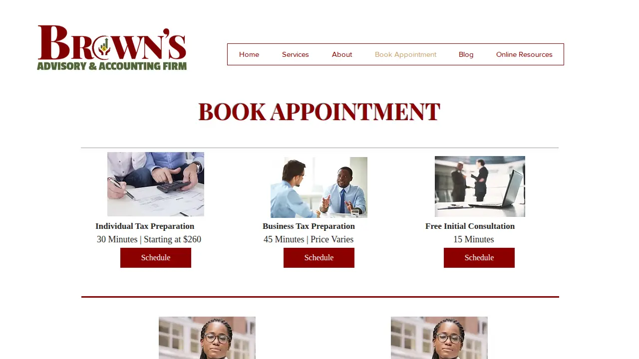 Brown's Advisory & Accounting Firm Inc. page