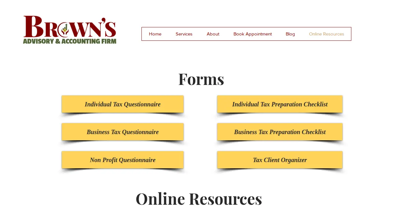 Brown's Advisory & Accounting Firm Inc. page