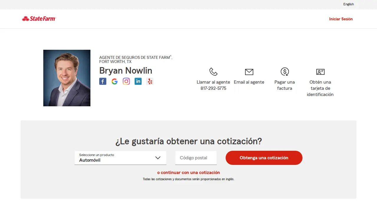 Bryan Nowlin - State Farm Insurance Agent page