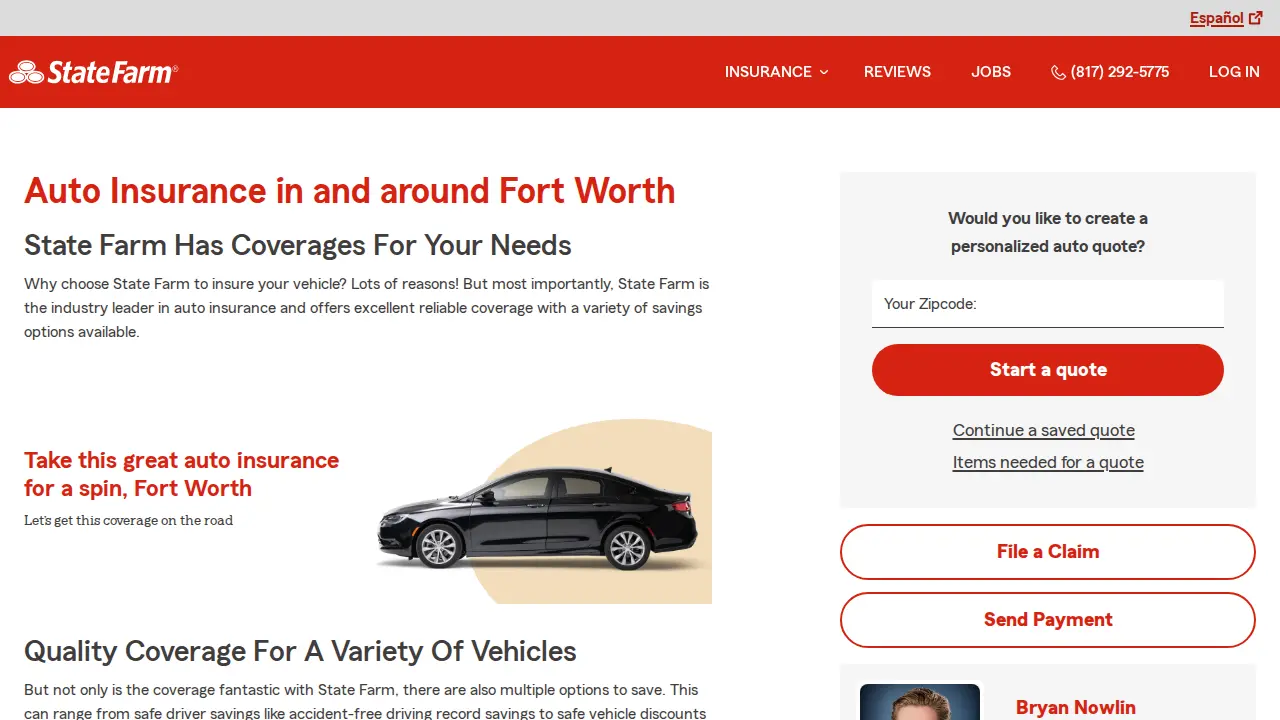 Bryan Nowlin - State Farm Insurance Agent page