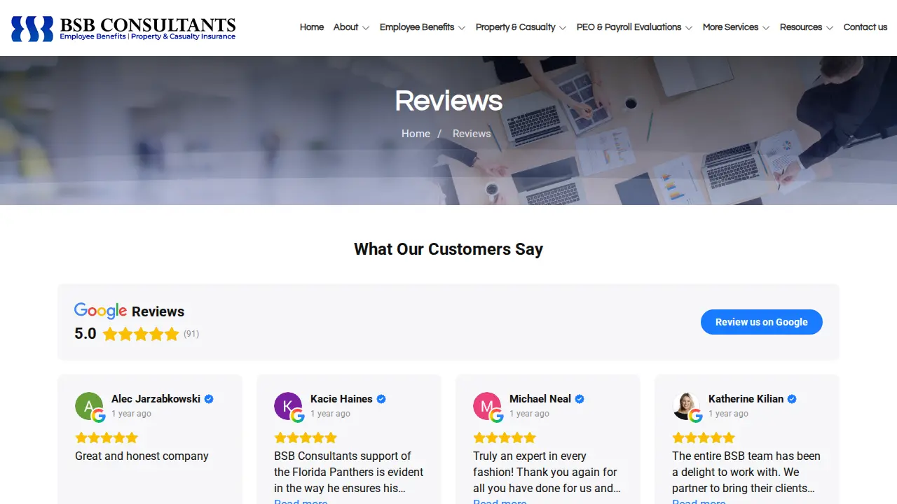 BSB Consultants page
