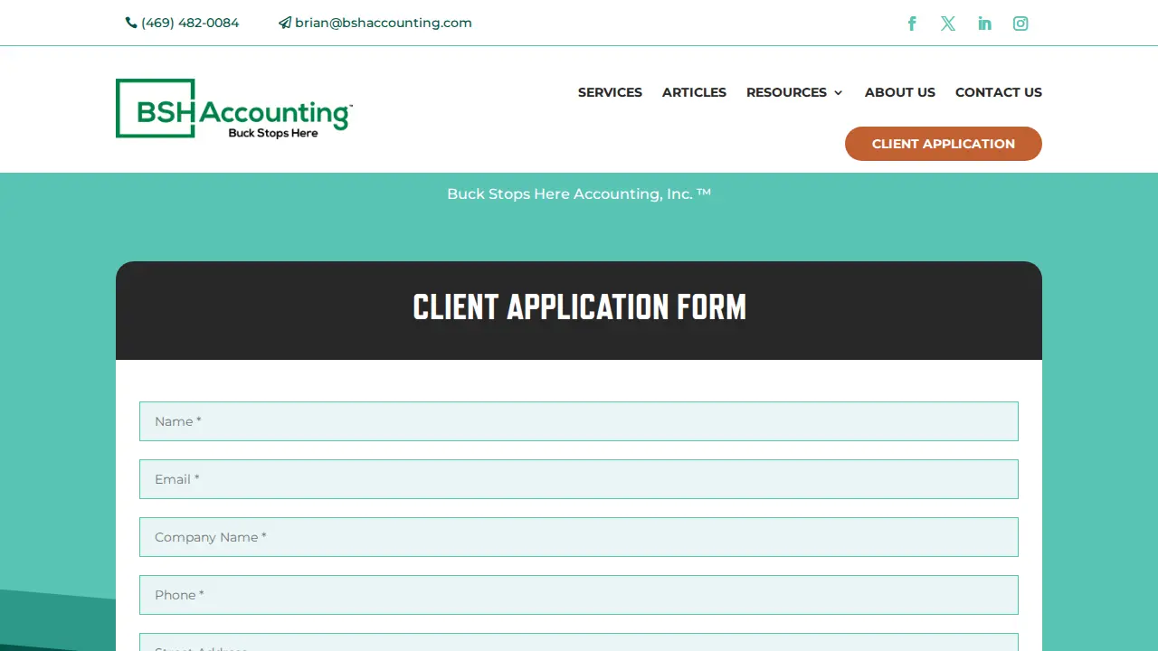 Buck Stops Here Accounting, Inc. page