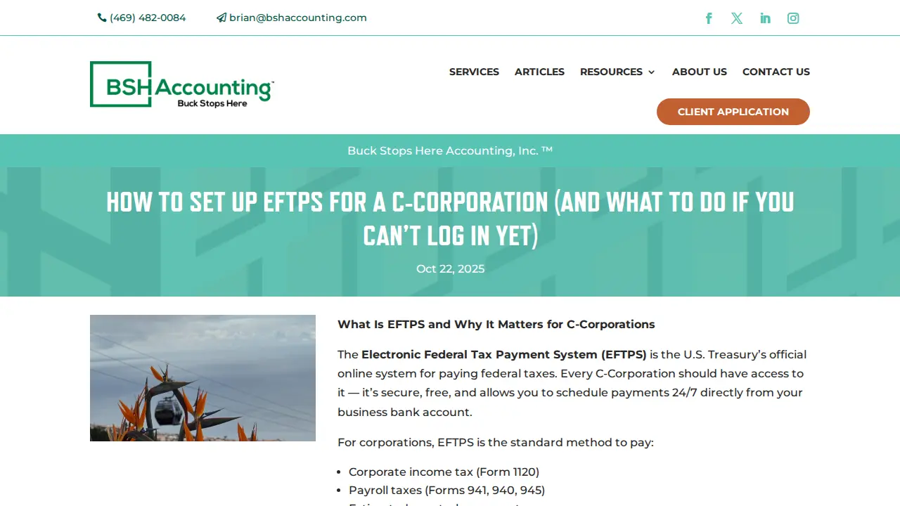 Buck Stops Here Accounting, Inc. page