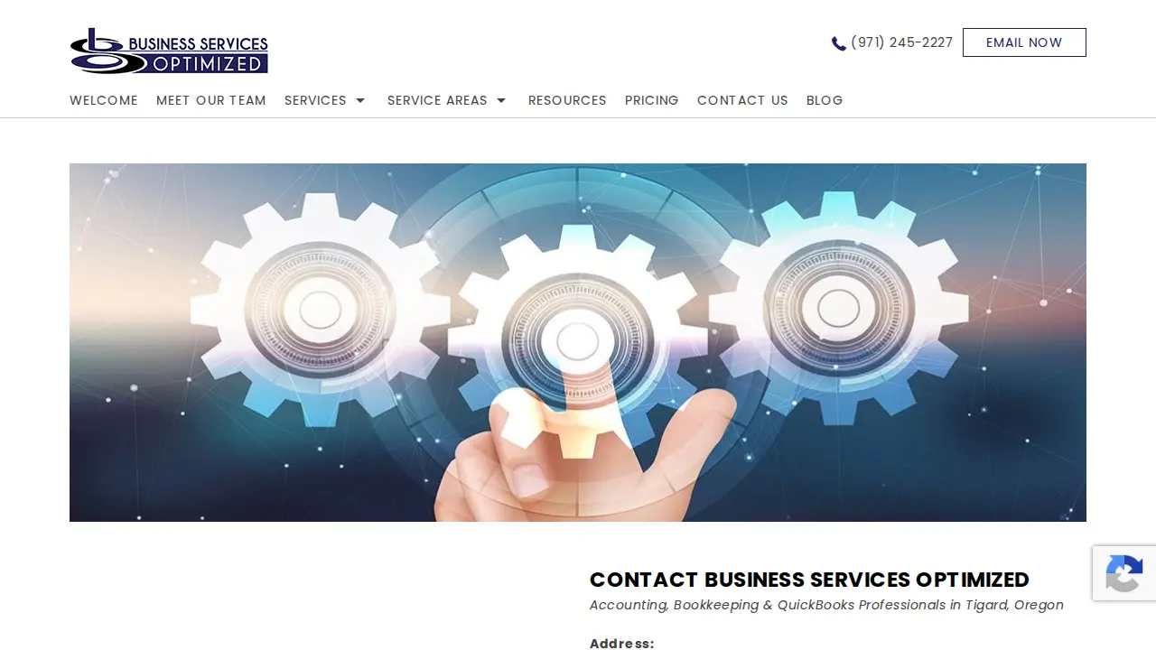Business Services Optimized page