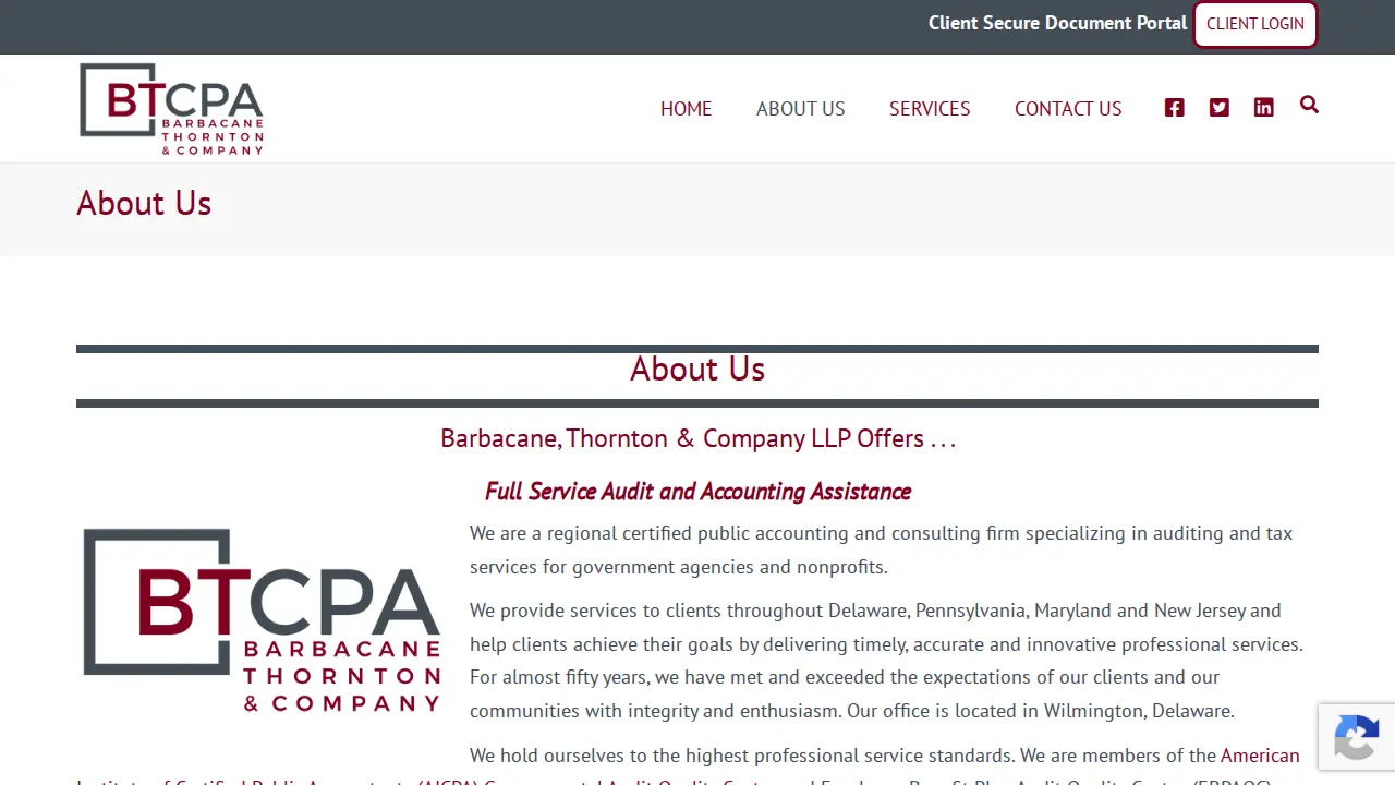 Barbacane, Thornton & Company page