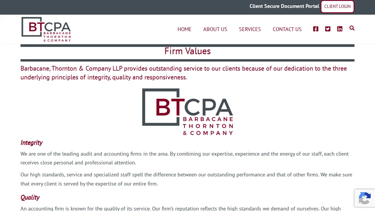 Barbacane, Thornton & Company page