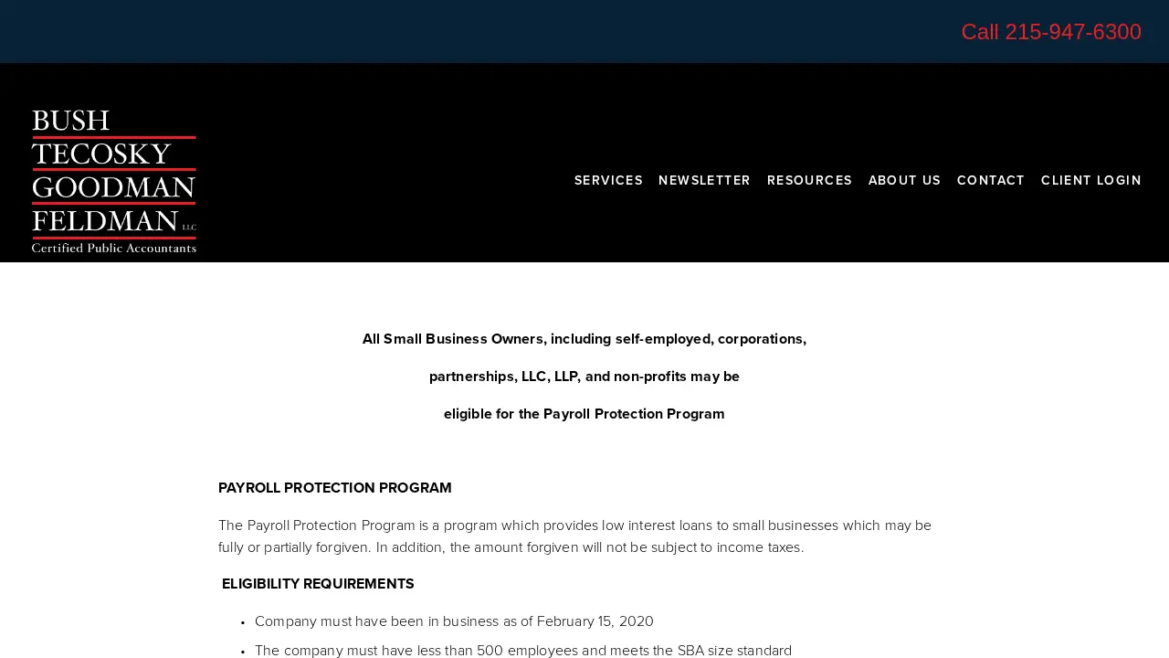 Bush Tecosky Goodman Feldman, LLC page