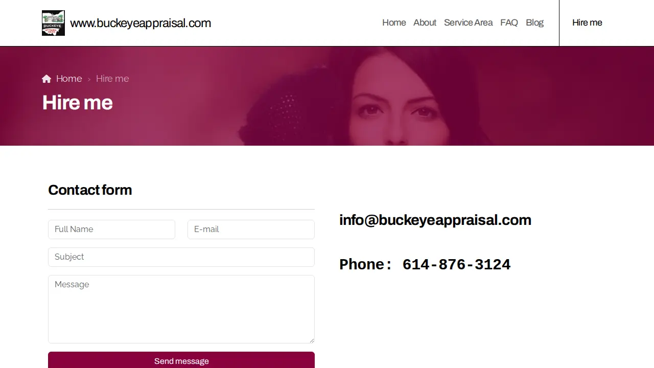 Buckeye Appraisal Services page