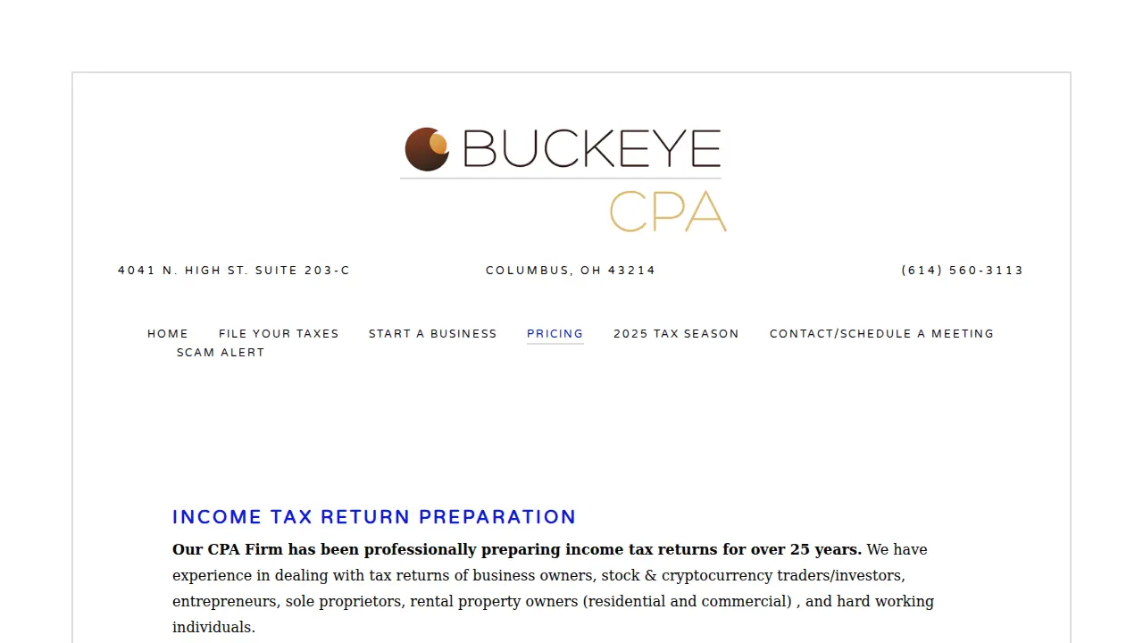 Buckeye CPA page