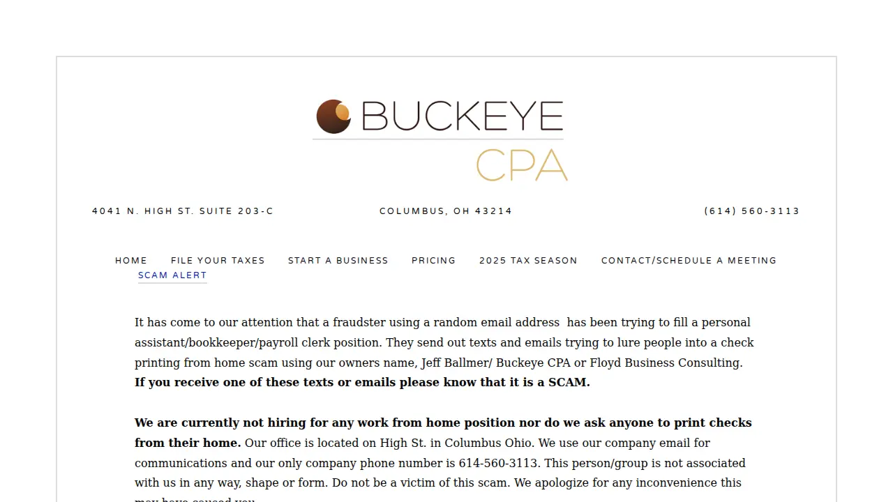 Buckeye CPA page