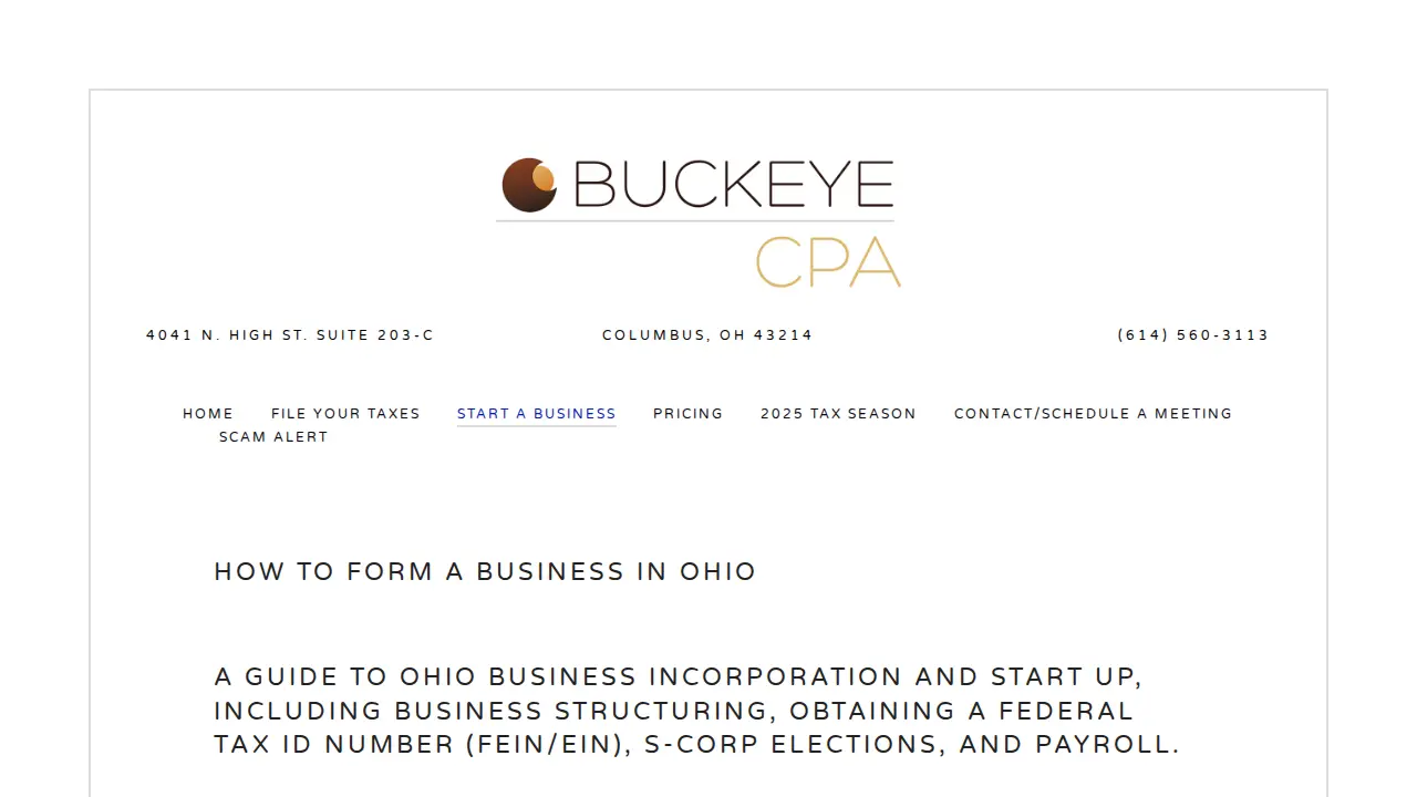 Buckeye CPA page