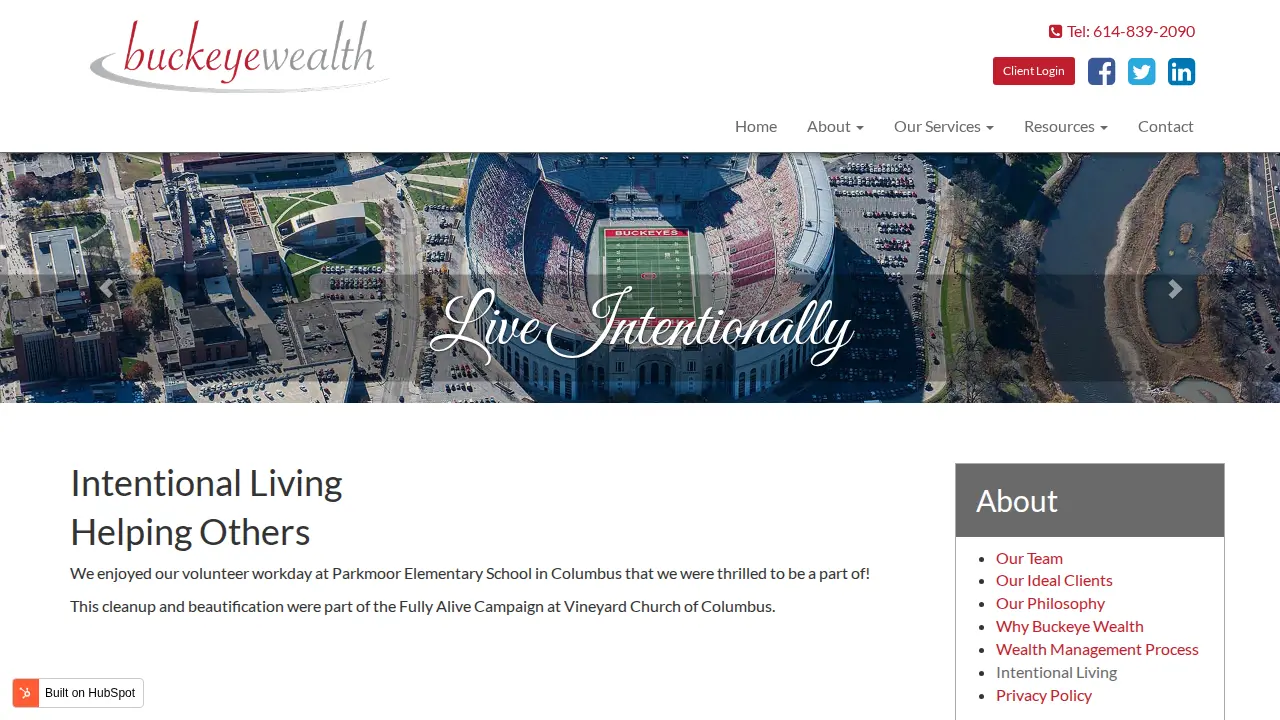 Buckeye Wealth Management page