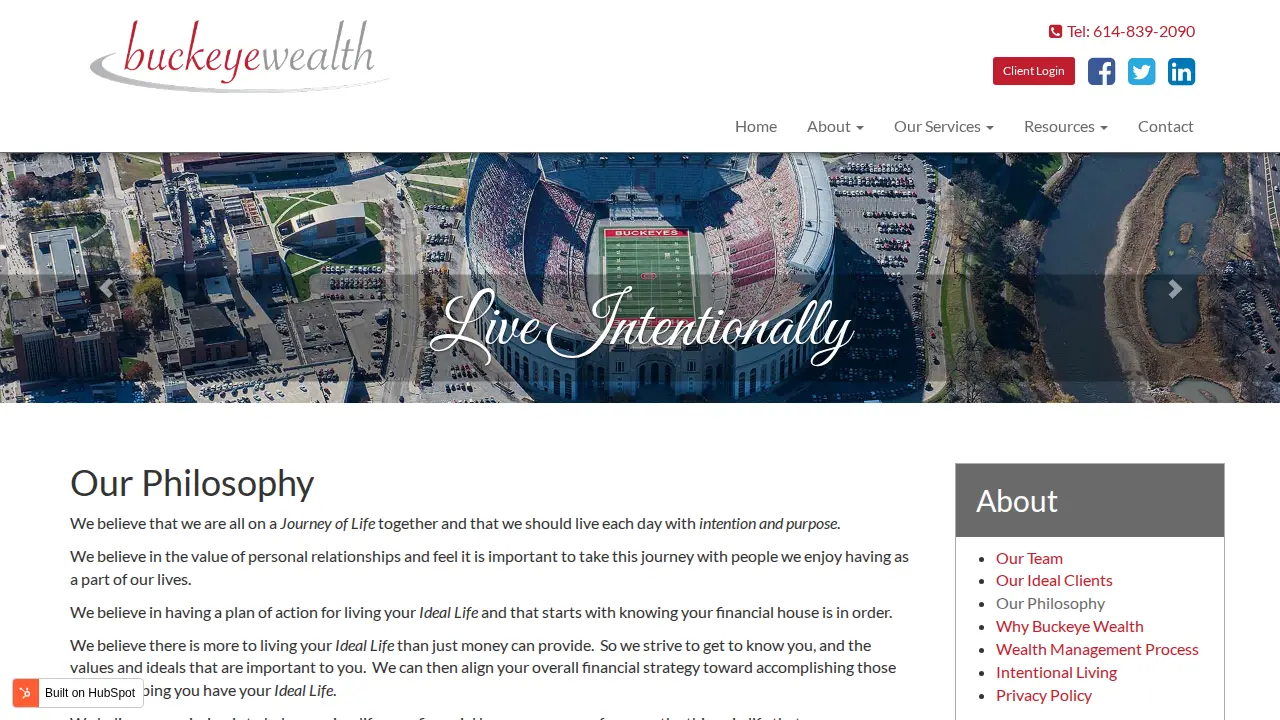 Buckeye Wealth Management page