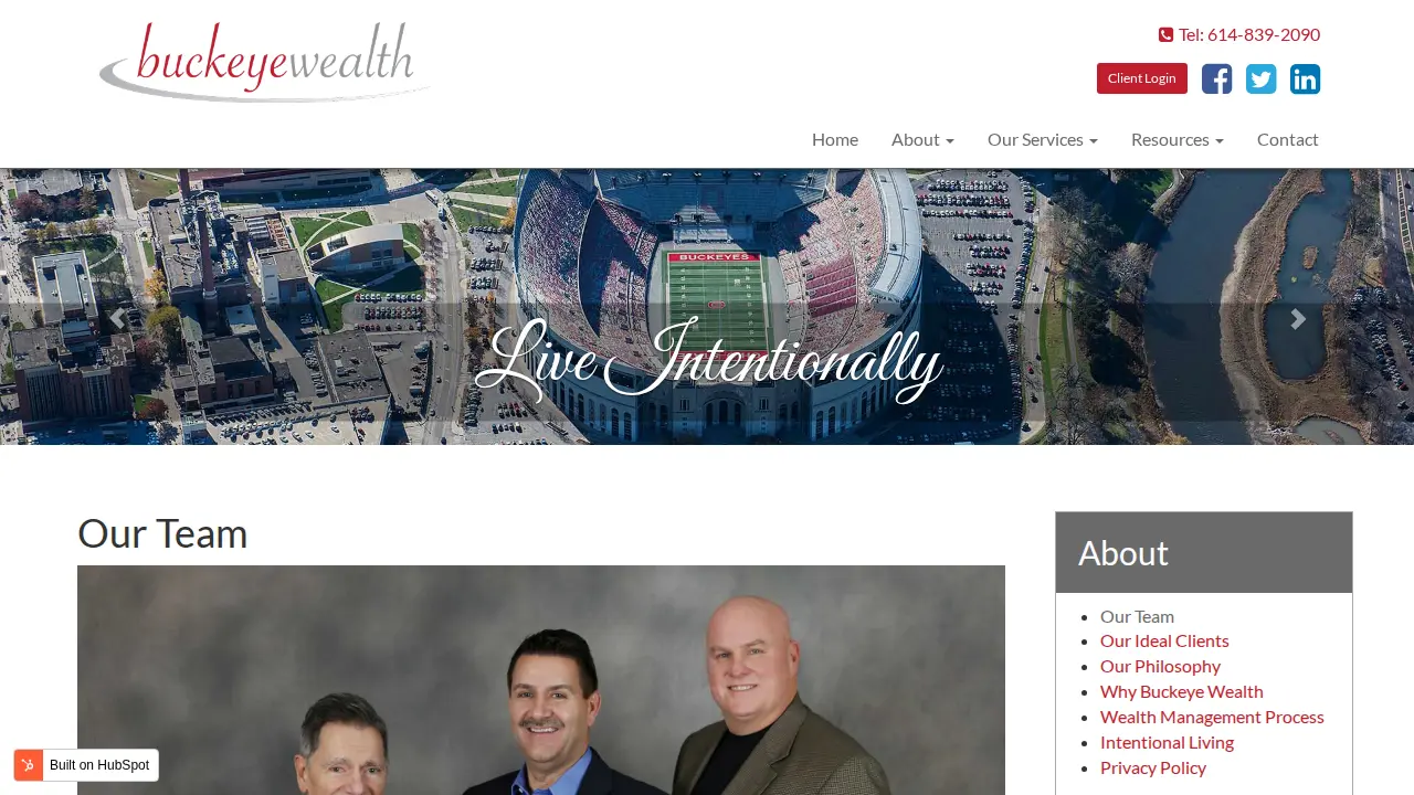 Buckeye Wealth Management page