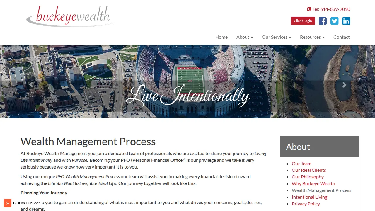 Buckeye Wealth Management page