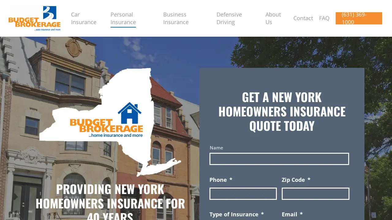 Budget Brokerage Insurance page