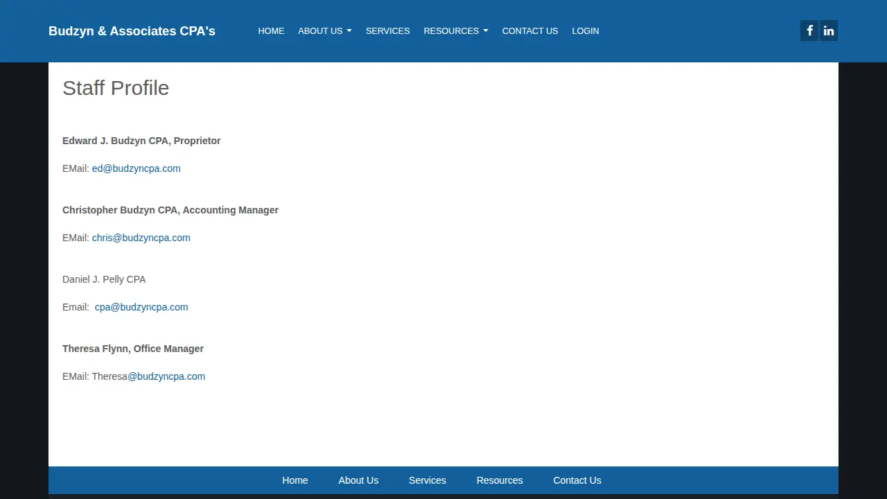Budzyn & Associates page