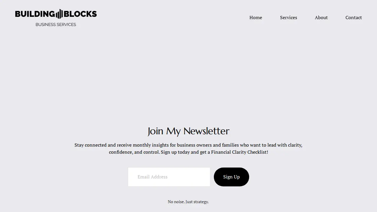 Building Blocks Business Services page