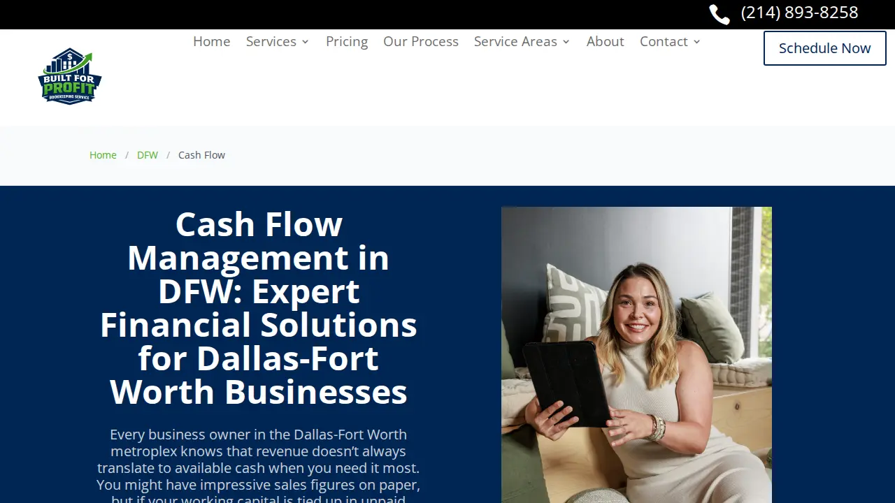 Built For Profit Bookkeeping Service page