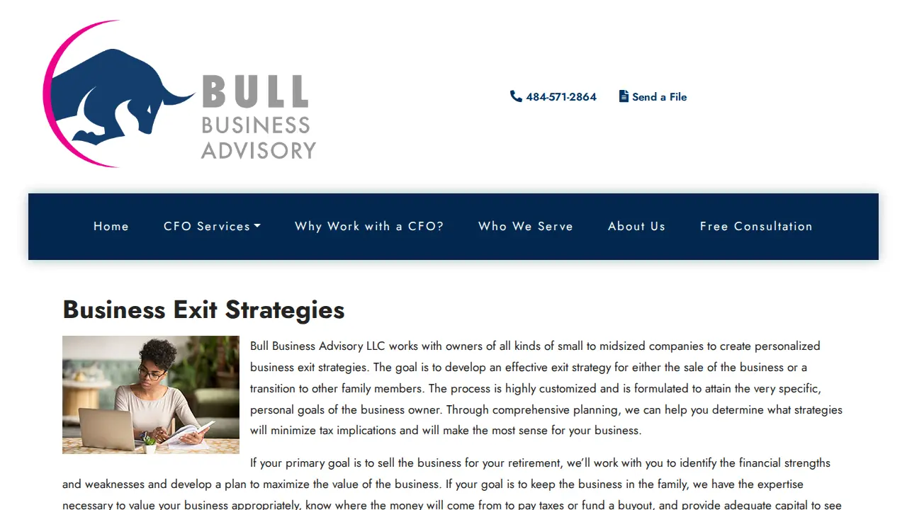 Bull Business Advisory page