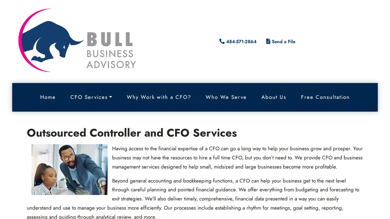 Bull Business Advisory page