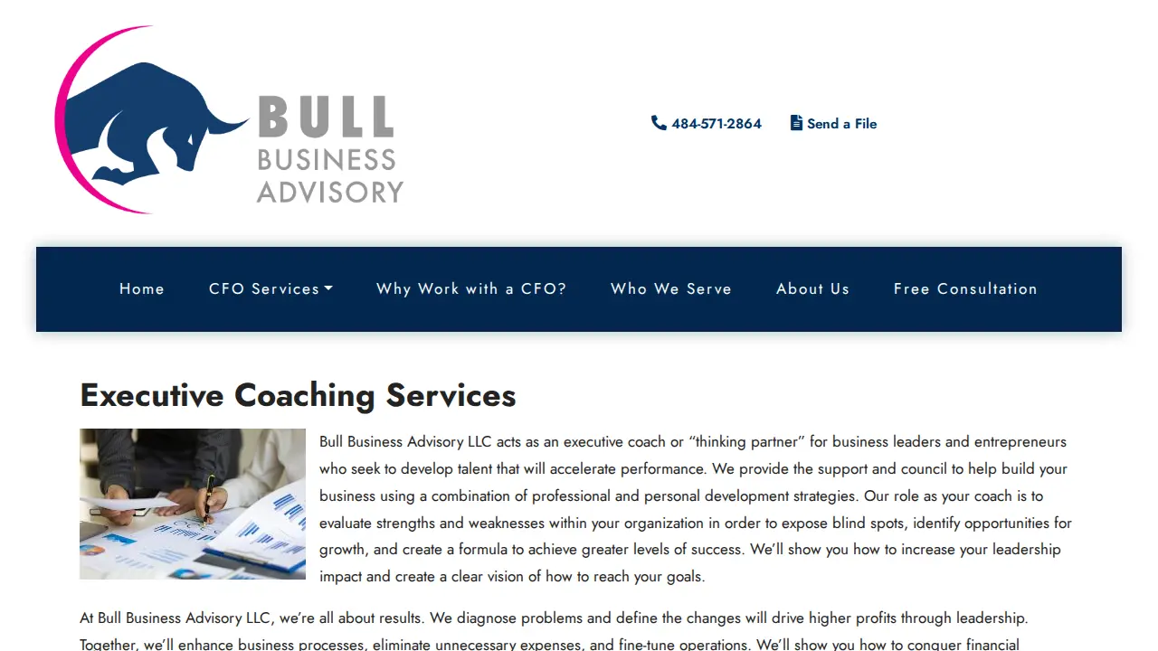 Bull Business Advisory page