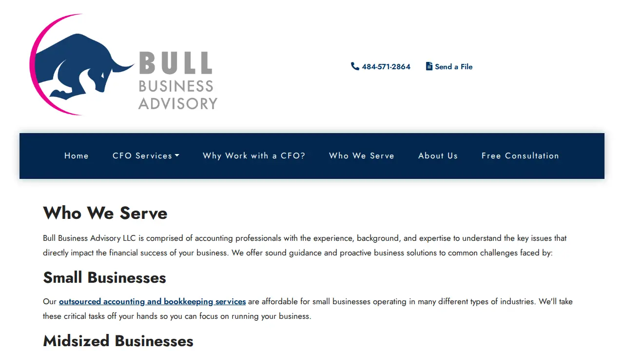 Bull Business Advisory page