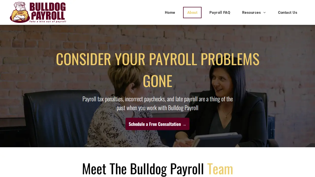 Bulldog Payroll page