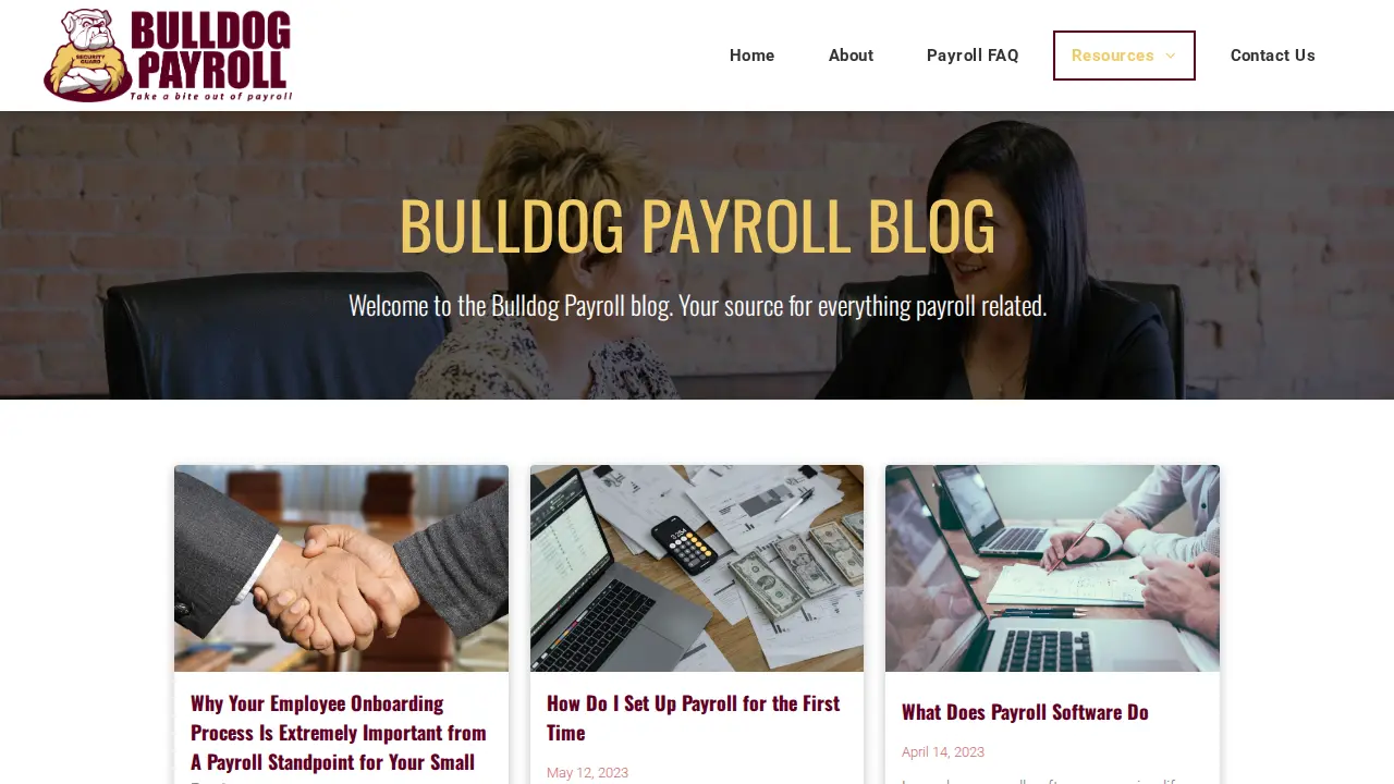 Bulldog Payroll page