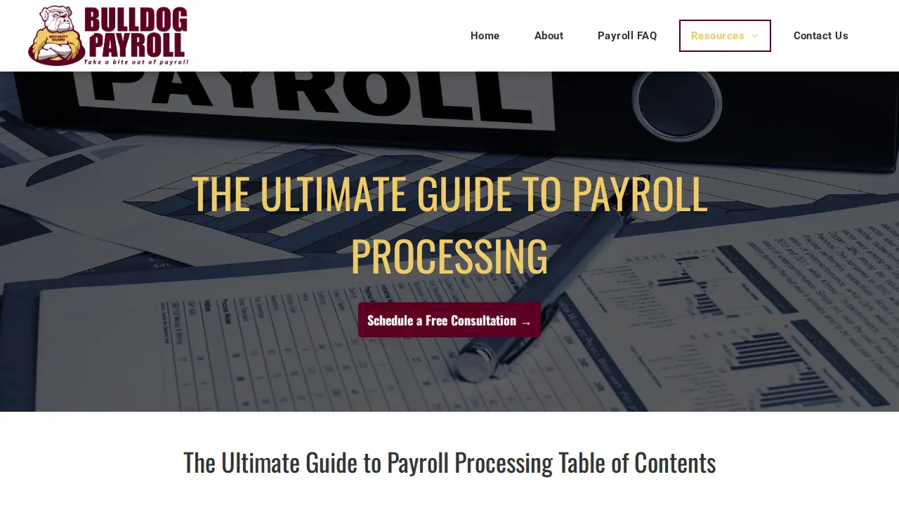 Bulldog Payroll page