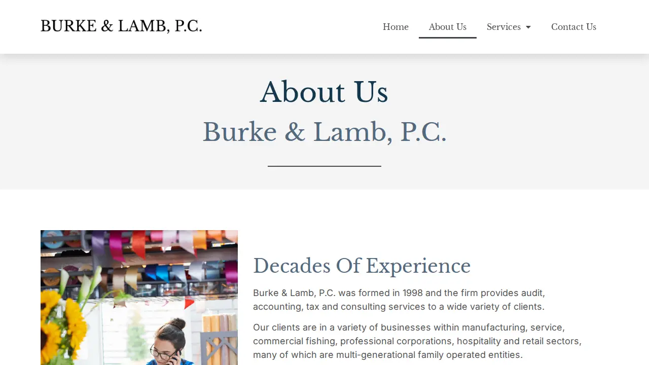 Burke & Lamb CPA page
